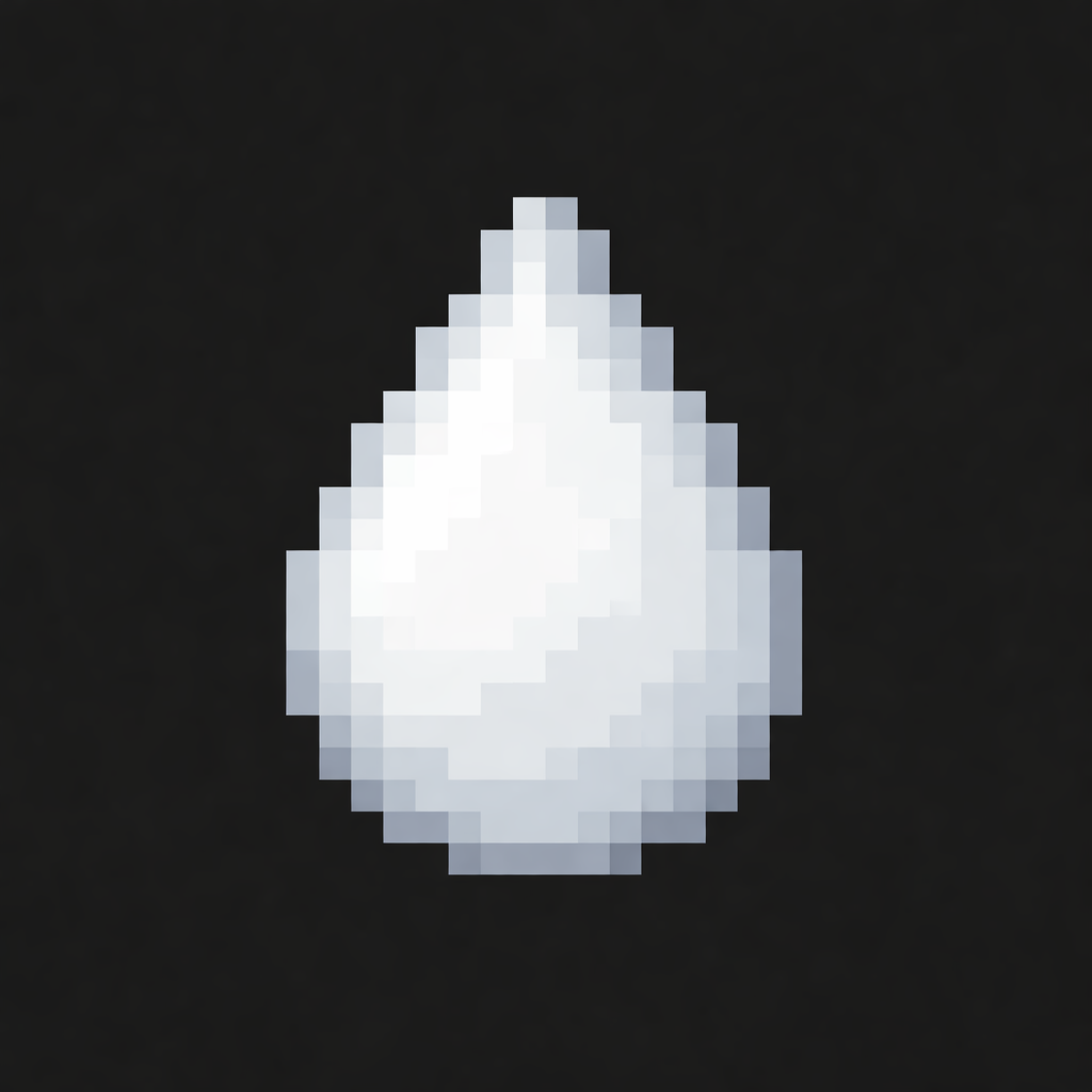 $CUM Logo - Pixel art droplet